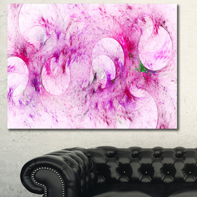 « rose blanc fractal glass texture », impression sur toile tendue