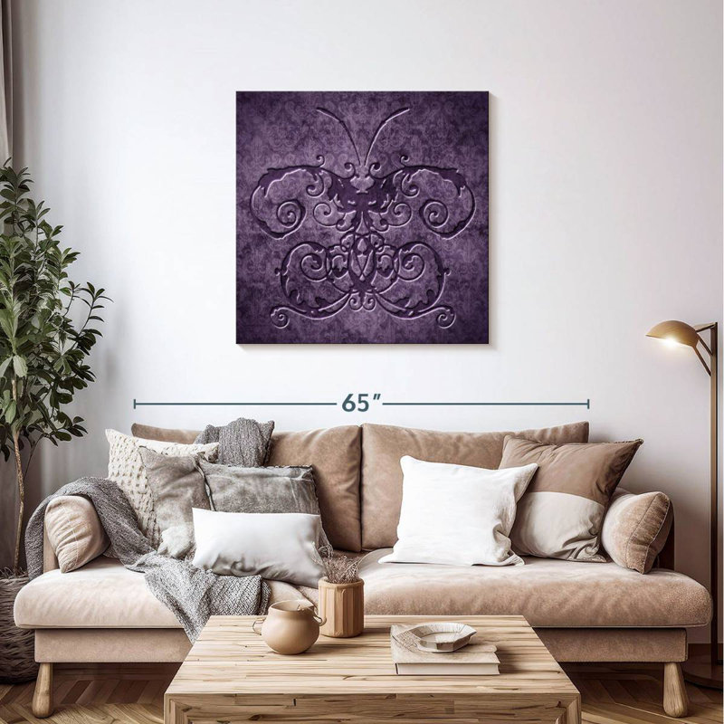Kerner Purple Damask Butterfly