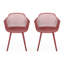 Chaise de coquelicot pour l'extérieur pour l'extérieur: fabrication stable en polypropylène rouge de 23,49 po X 20,54 po 32,15 po Sièges Modern Vibe: résistants aux intempéries-1045395797