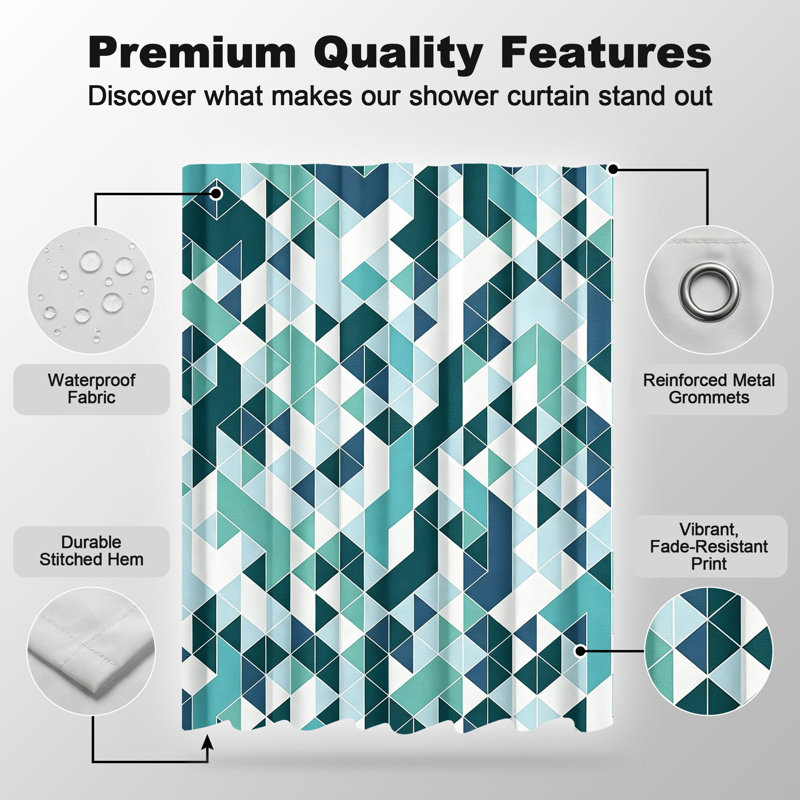 Shower Curtains with Hooks Included