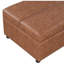Lit simple avec repose-pieds pliant avec matelas et lit d'invité convertible brun-800891602
