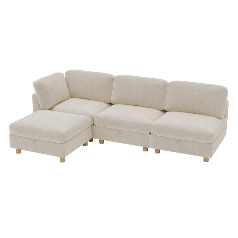 ensemble de canapés multifonctionnels en tissu pliable, Polyester gris