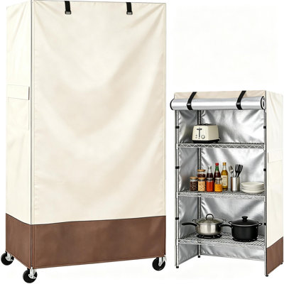 Housse pour tablette de rangement deux tons beige et brun 210D
