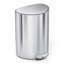 simplehuman 6 Liter / 1.6 Gallon Semi-Round Bathroom Step Trash Can-1805709561