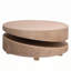 Table basse ronde en bois au fini naturel de 31,3 po, table d'appoint de salon moderne