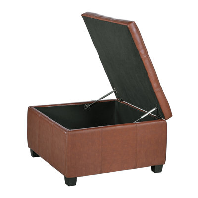 Quentin Faux Leather Ottoman