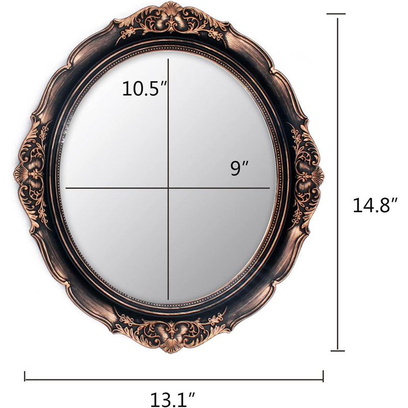 Oval Mirror, Brown