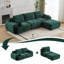 Canapé moderne en mousse à mémoire de forme compressée, grands canapés modulaires pour le salon, canapé modulaire Cloud pour animaux de compagnie, tissu en velours côtelé, causeuse très profonde, aucun assemblage requis, idéal pour plusieurs espaces-1897402412