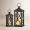 Wood Metal Lantern Candle Holder