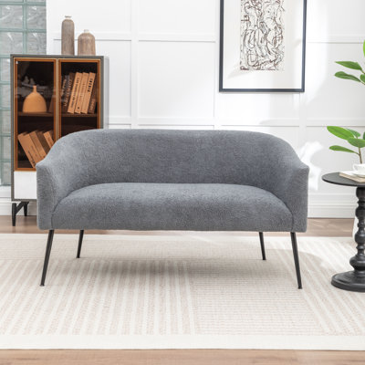 Jameila  Upholstered Faux Fur Loveseat