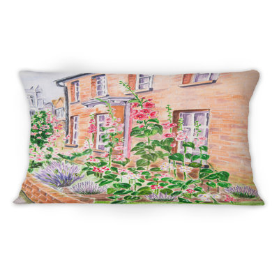 Coussin Hollyhocks Growing On Facade