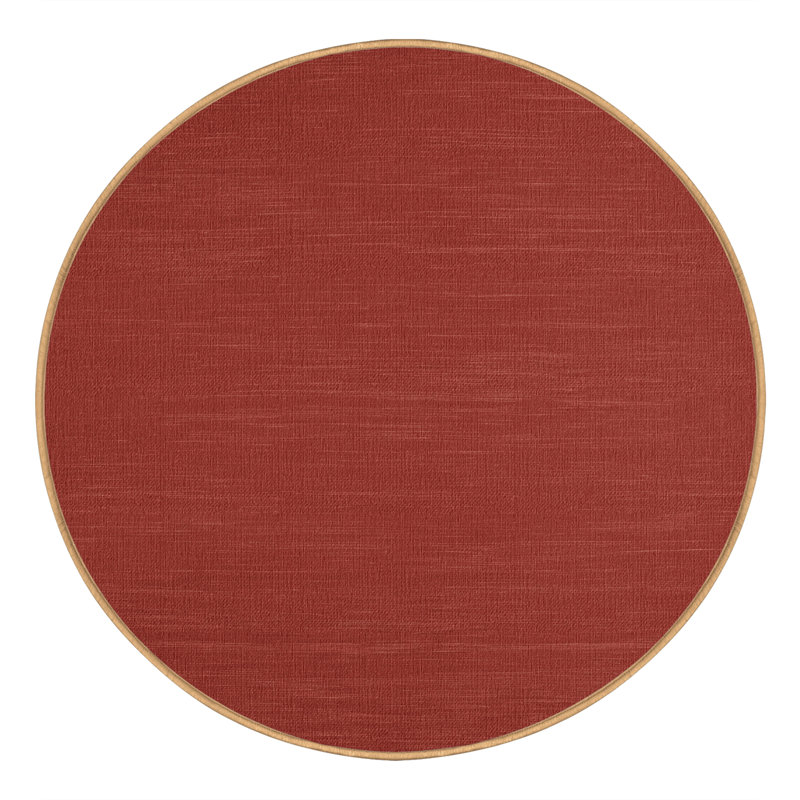 Tapis brun uni lavable à la machine, Rond 3 pi