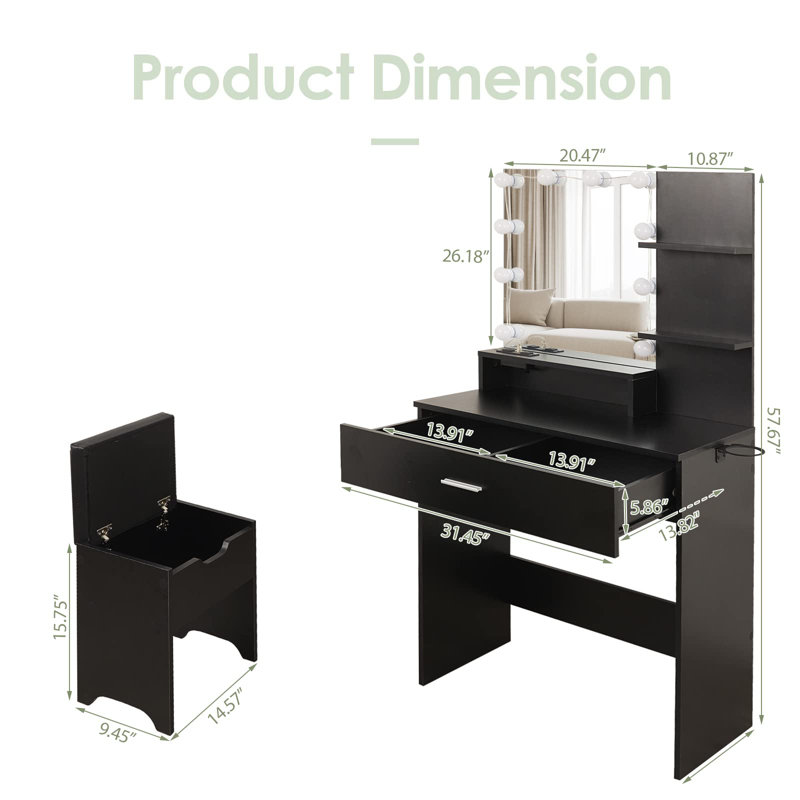 Gottberg Vanity, Black