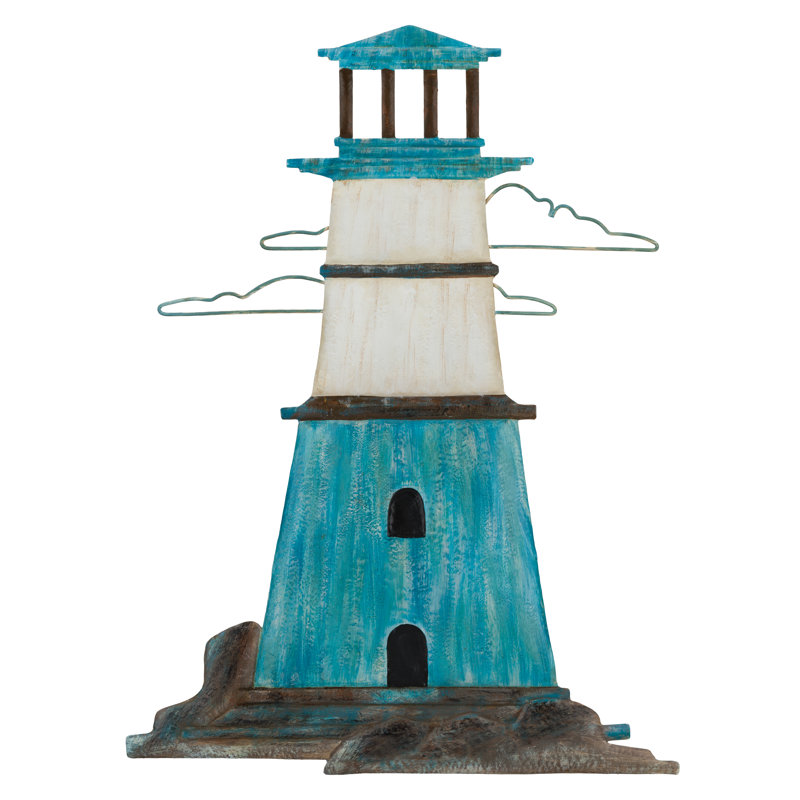 21 Inch Lighthouse Wall Decor Metal Outdoor Wall Decor Standard