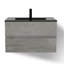 Ensemble de meuble-lavabo mural 30 po avec lavabo, robinet, armoire flottante grise, certifié EPA-319621083