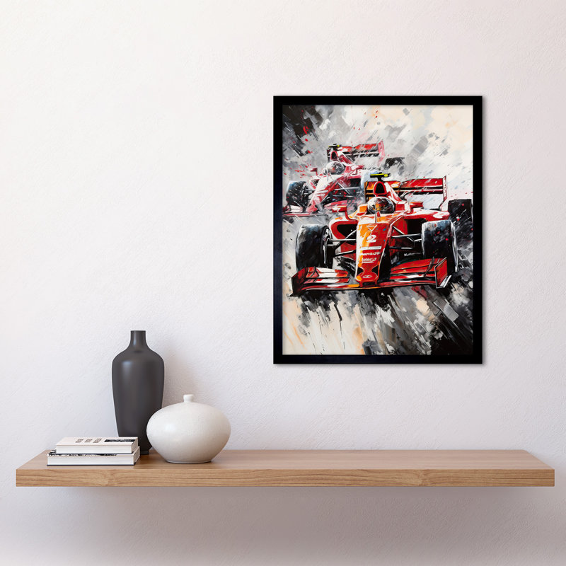 Cisne Grand Prix Track Circuit Cars Racing Paint Splat - Single Picture Frame Print