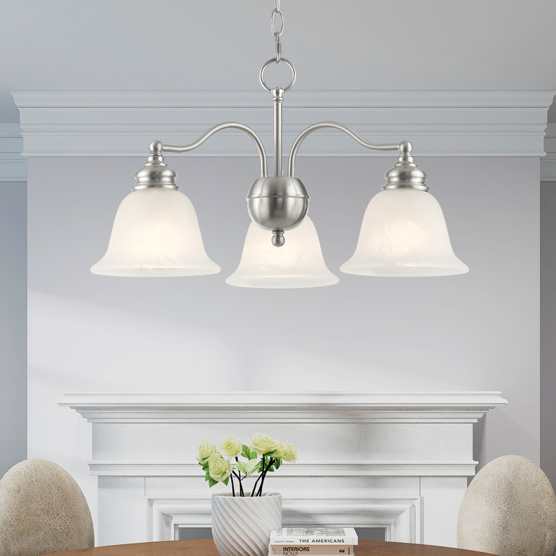 Becky 3 - Light Classic / Traditional Chandelier, Brushed Nickel