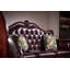 Canapé Chesterfield 94 po en cuir massif à dossier haut capitonné à la main 94 po