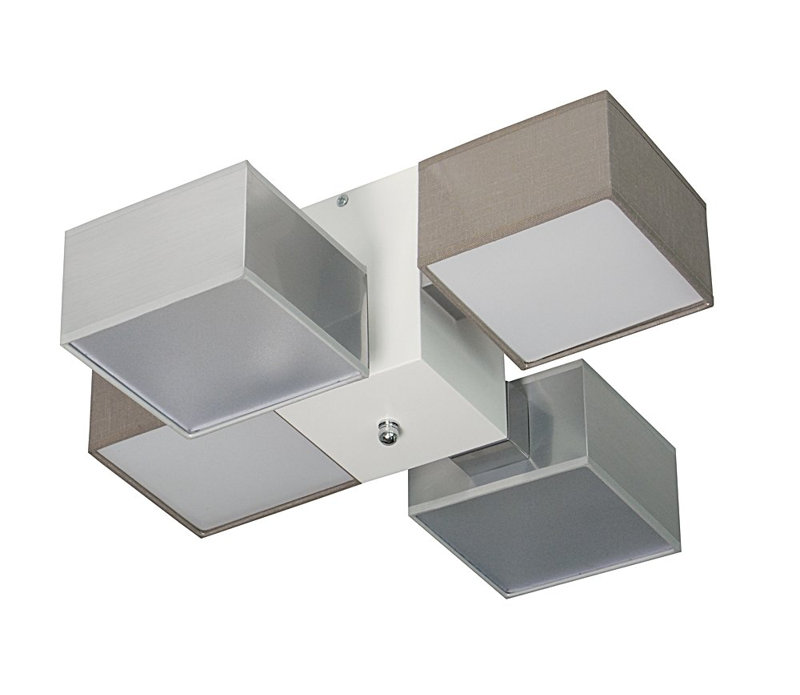 Miranda Semi Flush Mount, Dark brown, Silver/Cappuccino, translucent