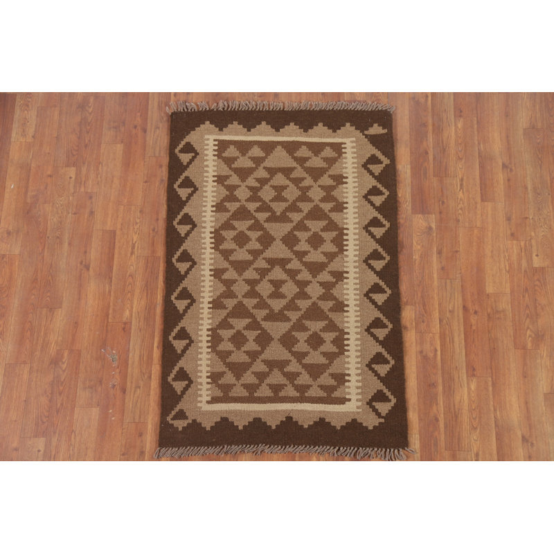 Reversible Wool Kilim Oriental Area Rug 3x4