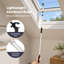 Skylight Opener Telescopic Window Pole 1.1-2m Roof Window Aluminium Black