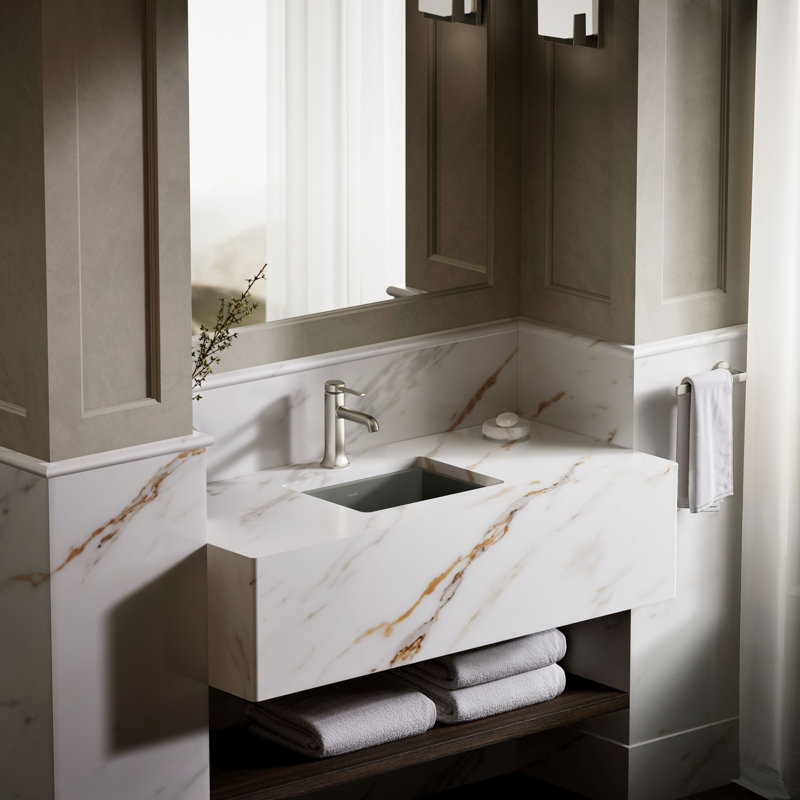 Under-Mount Bathroom Sink, Thunder Gray