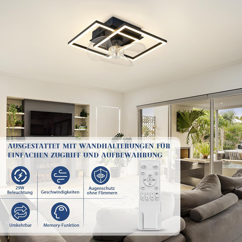 37cm Ceiling Fan with LED Lights