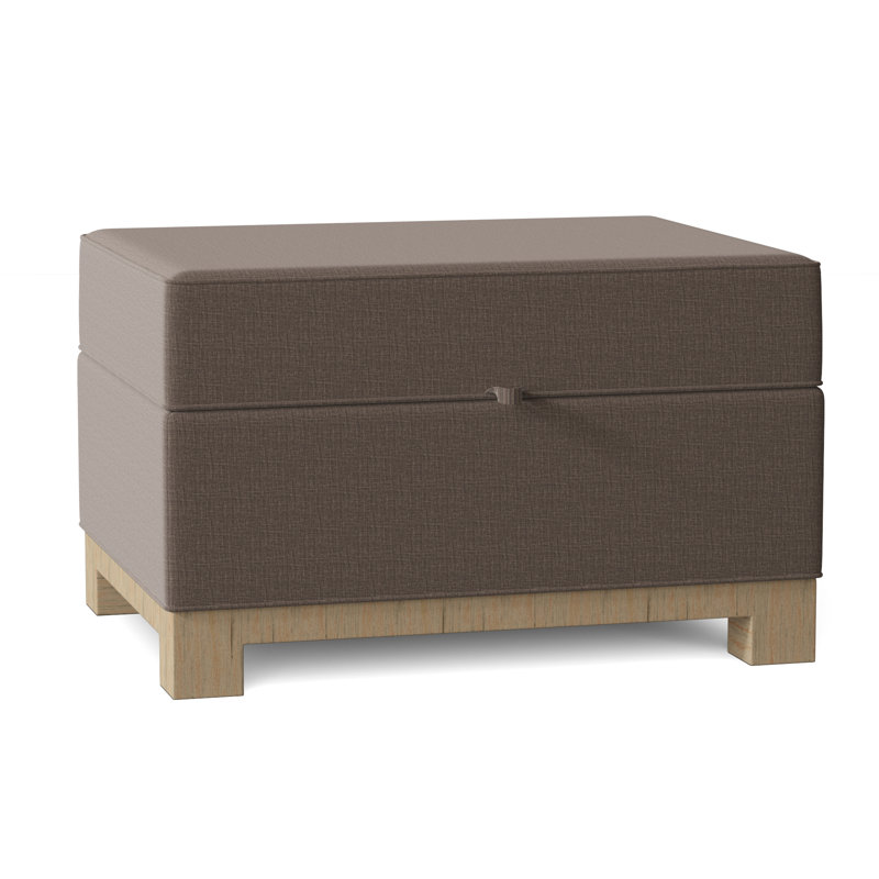 Brandes Upholstered Ottoman, Natural, Marlow Dolphin
