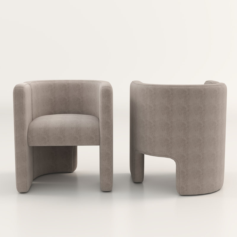 Jaimyn Upholstered Barrel Chair, Gray