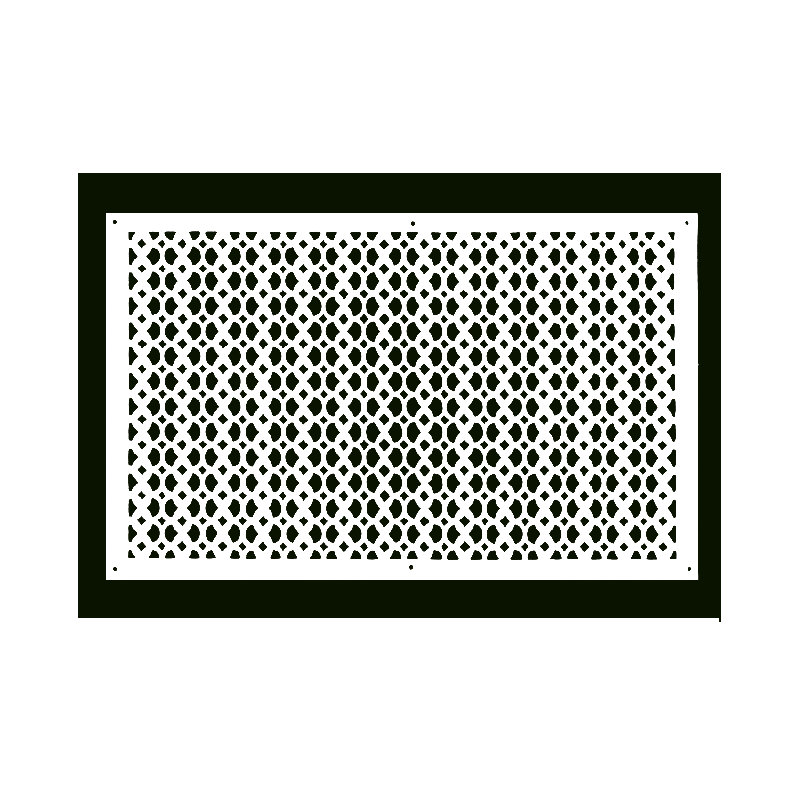 Grille murale en fonte d'aluminium, 30" L x 16" W x 0.6" H, White