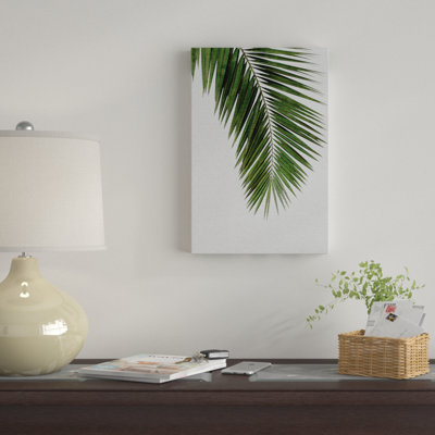 « palm leaf i », reproduction d’impression sur toile en vert