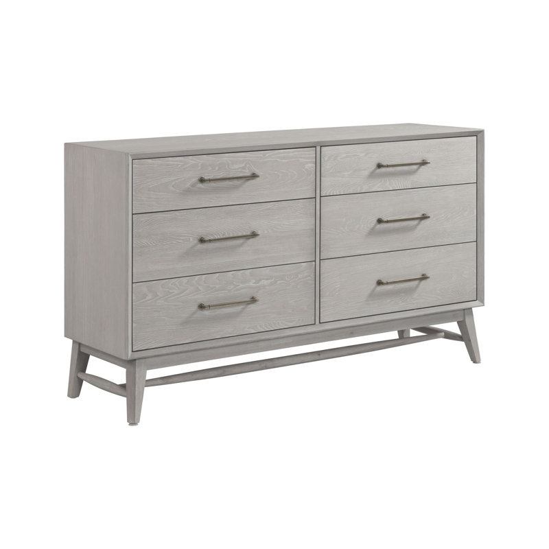 Commode double 6 tiroirs Catriona, Blanc