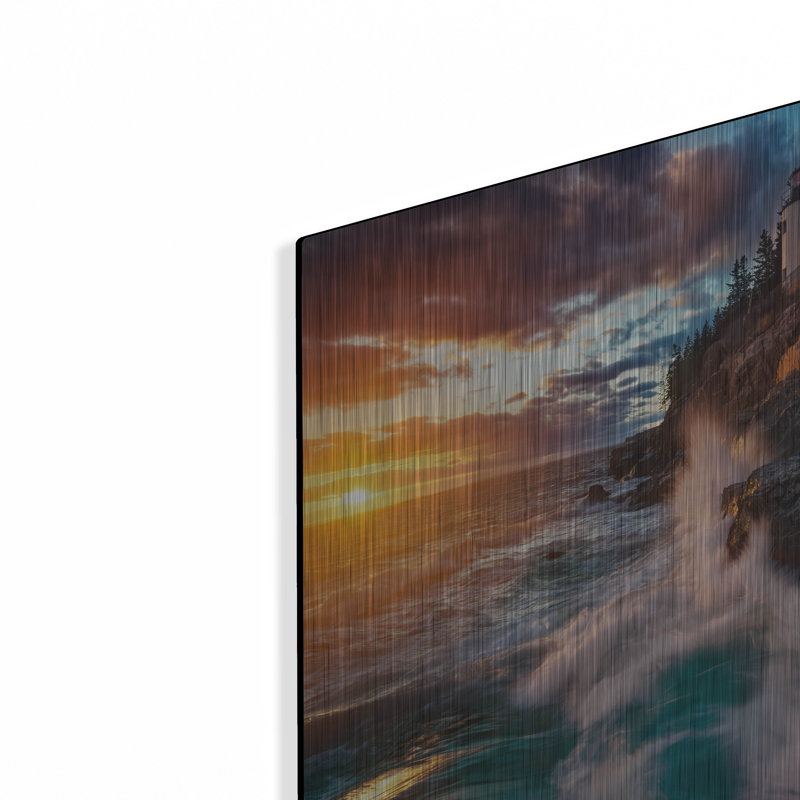 Mur de métal «High Tide At Sunset» par Rick Berk, H 24 po x l 16 po