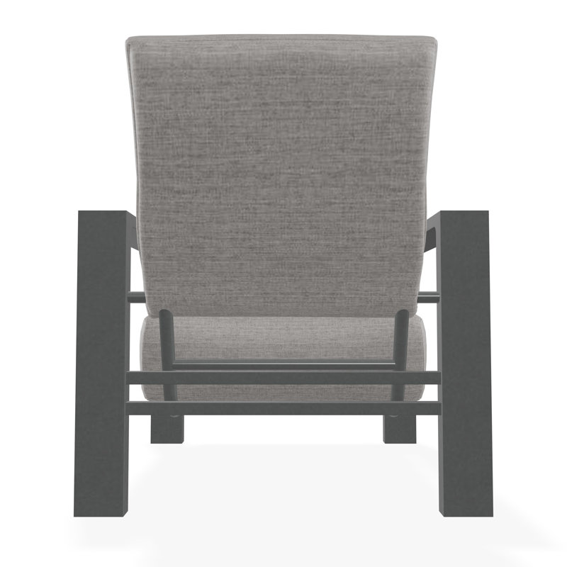 Larssen Deep Seating Cushion Arm Chair, Graphite, Rain Graystone