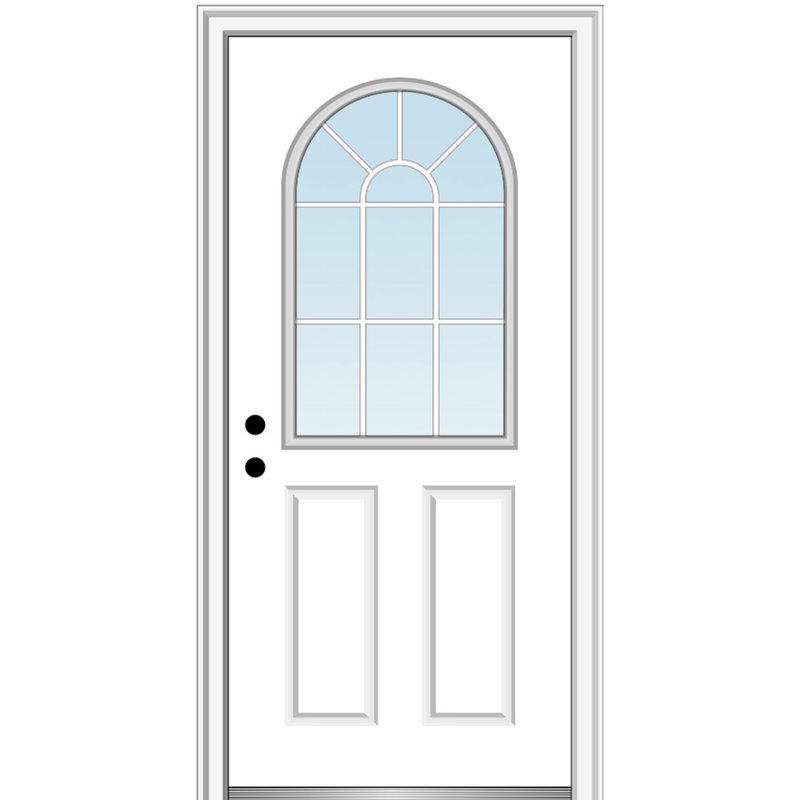 81.75'' Steel Front Entry Doors, 81.75" H x 32" W x 4.56" D, Right Hand/Inswing
