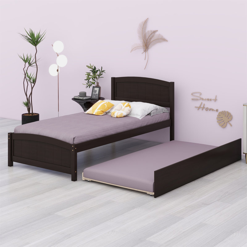 Platform Bed With Trundle, Espresso