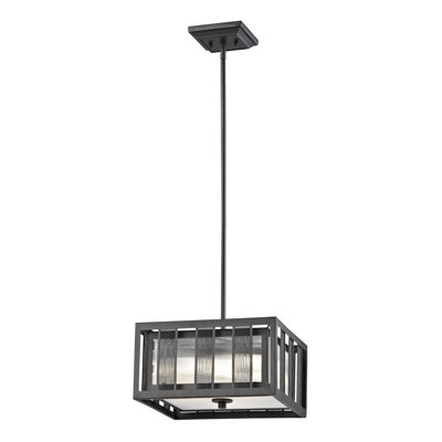 Lustre carré/rectangulaire à 3 lumières ombré Valerii