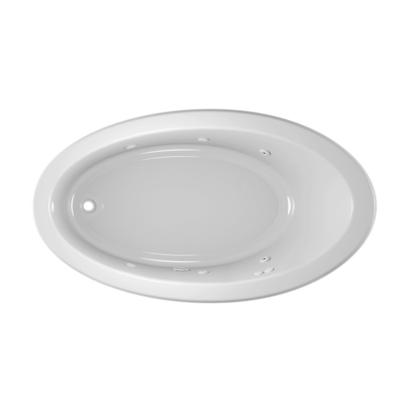 Baignoire tourbillon encastrée Signature 6638, Gauche, Blanc, Non