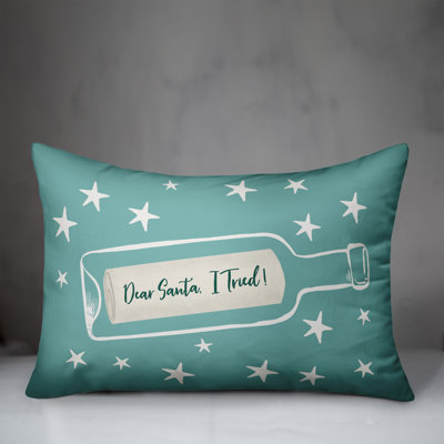  Christmas Sea Bottle Rectangular Lumbar Pillow