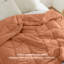 Housse de couette en duvet synthétique pour lit très grand - Orange brûlé ultra doux, prélavé, toutes saisons avec 4 onglets-105552397-114394788