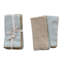Zeppelin Square Cotton Napkins With Scalloped Edge And Stripes