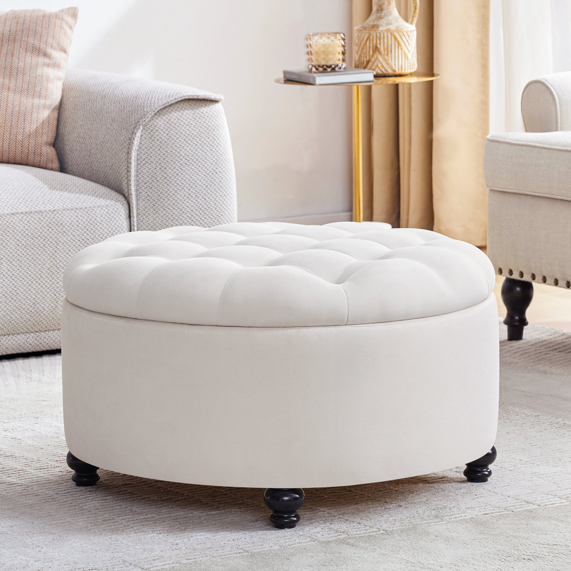 Charlton Home® Daquasha Upholstered Ottoman & Reviews | Wayfair