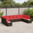 vidaXL Garden Sofa Set with Cushion 10 pcs Brown Poly Rattan-1371548746