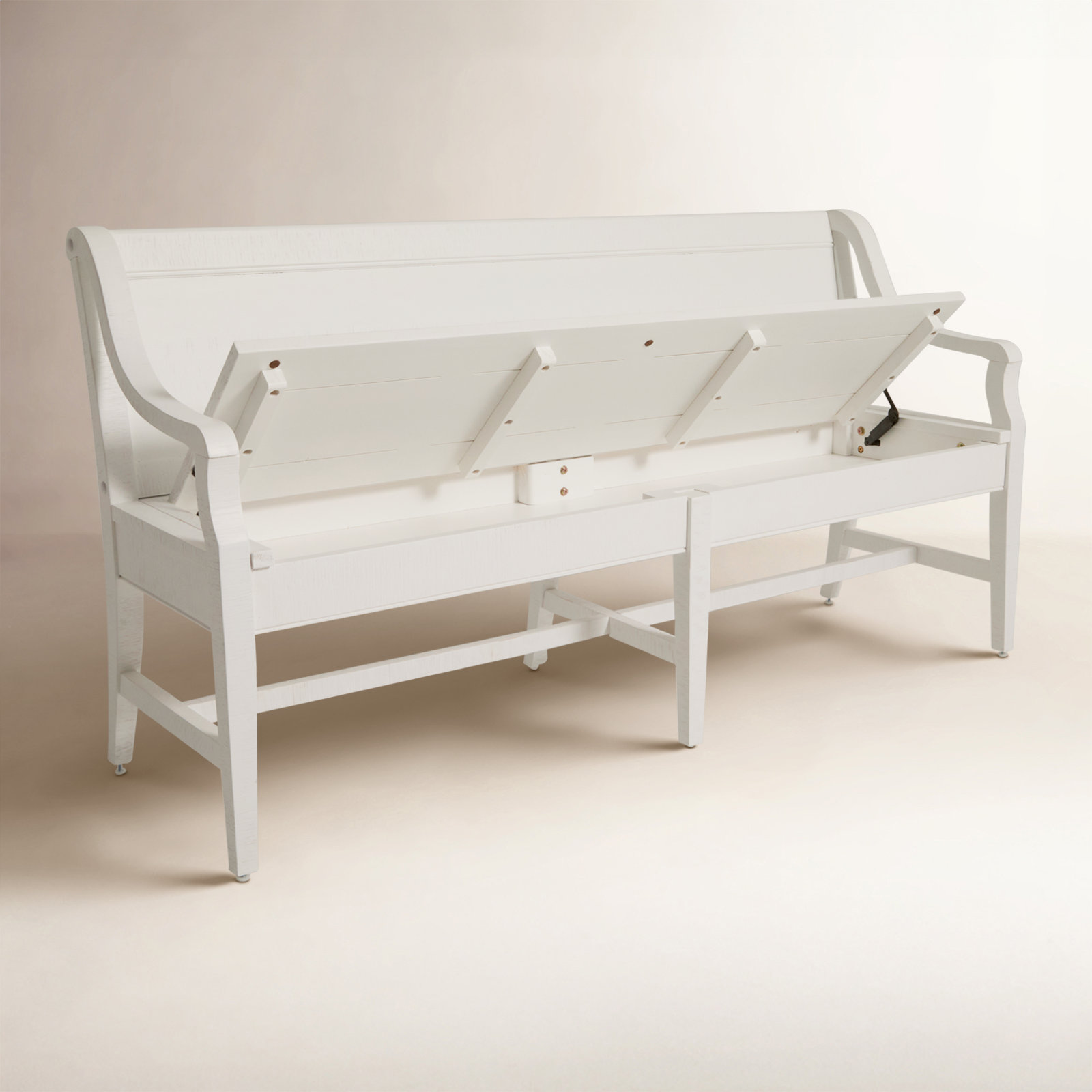 Carson Storage Bench, White