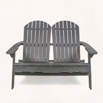 Classic Acacia Wood Adirondack Loveseat