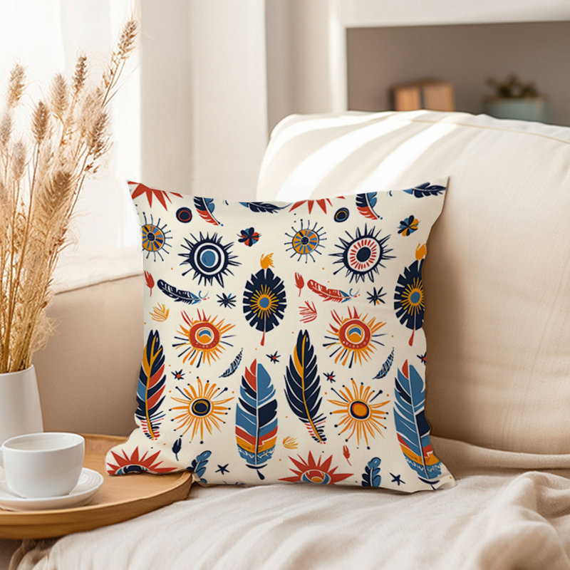 Boho Feather Dreams I Pillow Cover