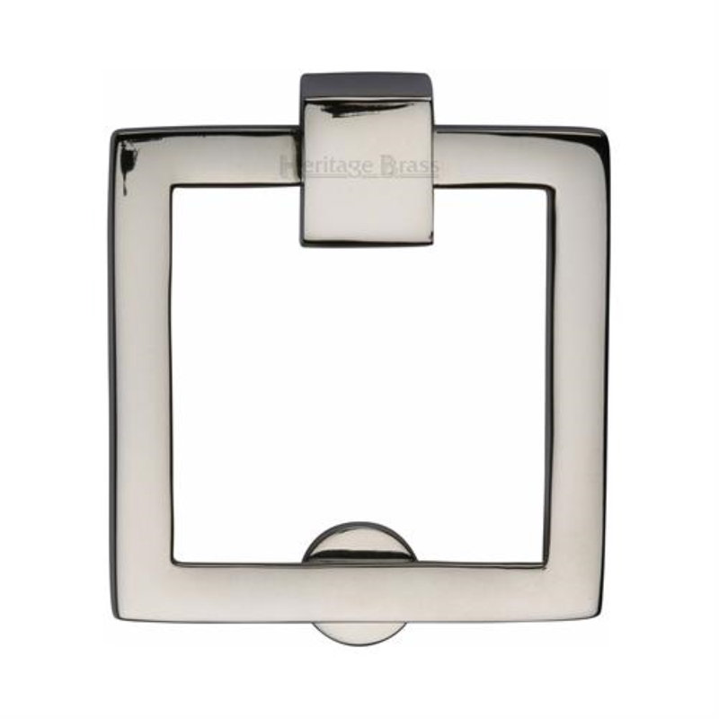 Heritage Brass Heritage Square Drop Pull, Polished Nickel