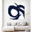 «Navy Circular Strokes Ii», reproduction d'art sur toile géante 54 po x 54 po-59885001
