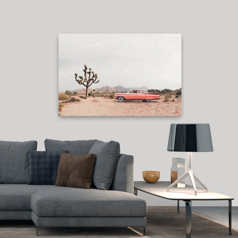 Art mural contemporain In the Desert, H 32 po x l 48 po