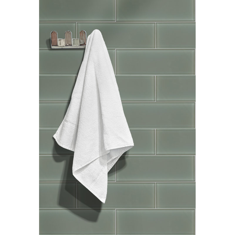 Rivella Subway 4 in. x 12 in. Glossy Glass Wall Tile, Eucalypt